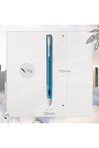 Parker Dolma Kalem Vector Xl Matte Teal M Blue Diğer