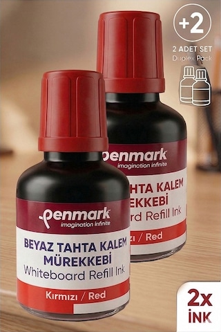 Kırmızı Yazı Tahta Kalemi Mürekkebi 30 Ml 2 Adet Penmark Tahta Kalemi Mürekkepi Kolay Silinebilir Doldurulabilir Canlı