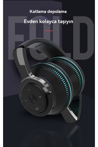 Parlayan Kafa Bluetooth Kulaklık Kablosuz Oyun Her Şey Dahil Kedi Kulak Kulaklık Red