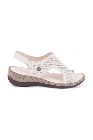 Mammamia D25ys-2880 Deri Comfort Kadın Sandalet Bej