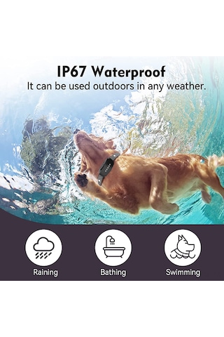 Geeroyoo Köpek Eğitim İçin Dokunmatif Havlama Önleyici, Ip67 Su Geçirmez, Siyah Renk