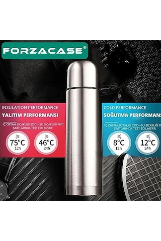 Paslanmaz Çelik 500 Ml 12 Saat Sıcak Soğuk Tutan Çay Kahve Su Termosu - Fc044 Siyah Diğer