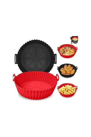 Morponi 2'li Airfryer Silikon Pişirme Kabı 20 Cm Diğer