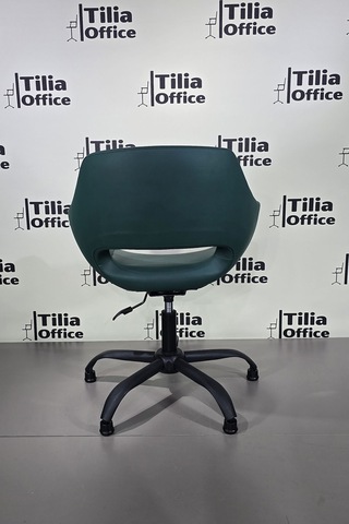 Monaco Çalışma Kesim Kuaför Koltuğu Yonca Sabit Siyah Ayak Koyu Yeşil