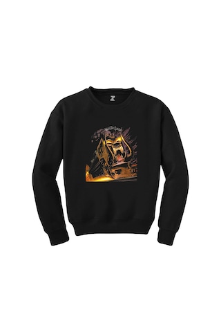 Motörhead Orgasmatron Siyah Sweatshirt Beyaz