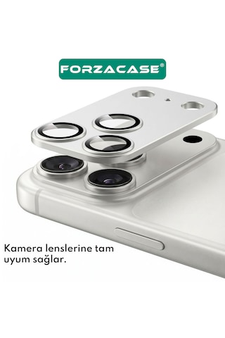 Forzacase İphone 18 Pro Max İle Uyumlu Tam Kaplayan Çerçeveli Kamera Lens Koruyucu - Fc1265 Siyah