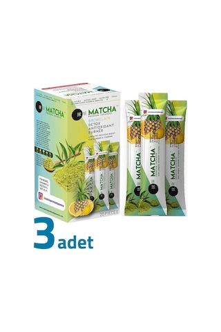 Matcha Premium Japanese Bromelain Ananaslı Limonlu Matcha Çayı 3'lü 20 x 8 G