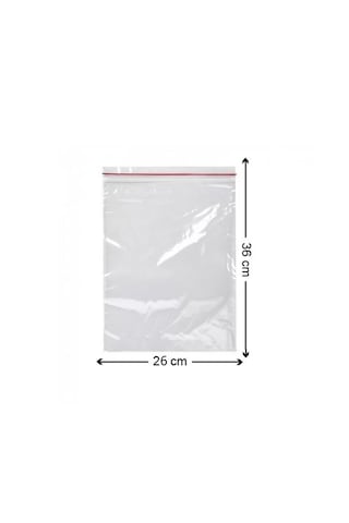 Kilitli Torba 26x36 Cm 50'li Kilitli Buzdolabı Poşeti Şeffaf Naylon Torba Kilitli Saklama Poşeti