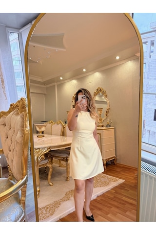 İlayla Pastel Sarı Elbise