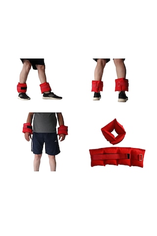 2 X 1,5 Kg Fizik ,el-ayak Kum Torbası Renk Kırmızı