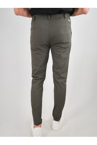 Genie Man Yan Cep Beli Lastikli İnce Haki Jogger Pantolon Haki