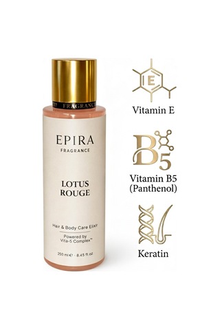 Epıra Lotus Rouge Canlandırıcı Çiçeksi Saç Ve Vücut Spreyi - Vita-5 Complex Ve Keratin İle Yenileyici Etki Ve Kalıcı Esans 250ml