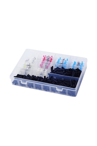 Aubyhe 350 Adet Su Geçirmez Kaynaklı Isı Daraltmalı Bağlantı Terminale Seti Kırmızı:35, Mavi:35, Beyaz:25, Sarı:15, Siyah:240 Kutulu