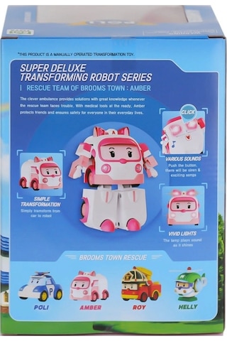Mey İthalat Polı Mrt-687 Robocar Poli Büyük Transforming Robot Amber Sesli Ve Işıklı