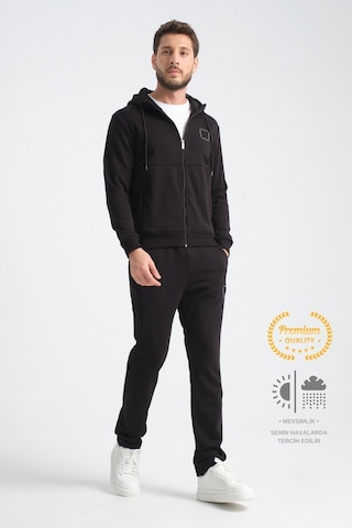 Shooter Sportswear Shooter Erkek Eşofman Takımı Mevsimlik Luxe Kalite Pamuklu Siyah