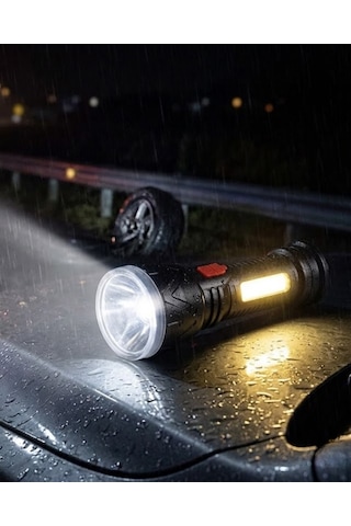Cosmotex Uzun Menzilli Işıldak Şarjlı 9 Led 4 Kademeli Aydınlatma Yeşil