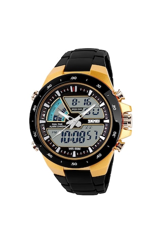 Leezsing Zamanı Yakalayan Şık Spor Saati: Suya Dayanıklı, Moda Tasarım, Altın Ve Siyah Kombinasyonlu Çok Renkli