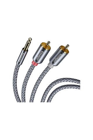 Essager 2 RCA Erkek Örgülü Stereo Ses Kablosu 3.5 MM 1 Metre