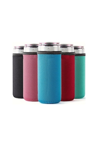 Trendooze Gaojunshop01 Mavi 12oz Soğutucu, Yıkanabilir, Kaymaz, Termal Tutucu Gök Mavisi