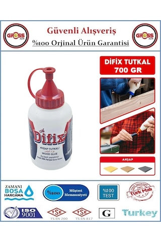 Difix Ağaç Tutkalı - Ahşap Mobilya Tutkalı - 700gr - Beyaz