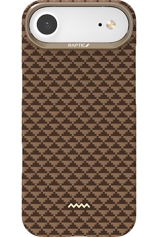 Apple Uyumlu iPhone 17 Air Kılıf M-safe Şarj Özellikli Raptic Aramid Skin Origin Serisi Kapak Kahverengi
