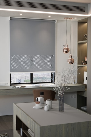 Lazer Kesim Mat Stor Perde, Lazer Kesimli Modern Serisi, M-3004 Antrasit Renk Antrasit Antrasit