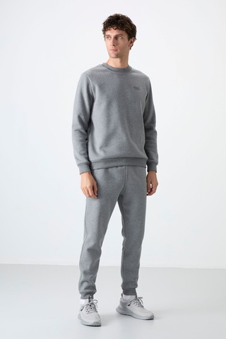 Tommy Life Andy Gri Melanj Şardonlu Erkek Eşofman Takım - 85190 GRİ MELANJ