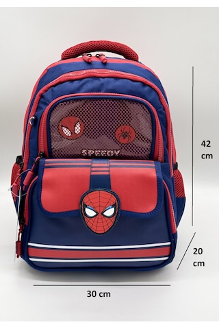 Spider Örümcek Desenli Termal Beslenmelik Ve Kalemlikli Çocuk Sırt Okul İlkokul Çantası Seti Lacivert