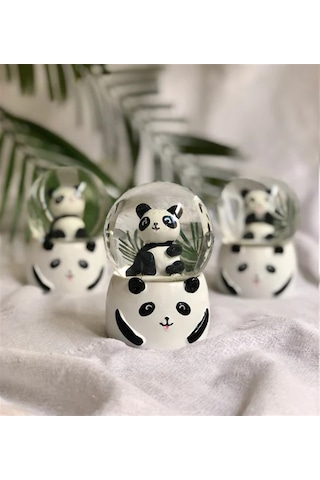 Mini Işıklı Panda Kar Küresi