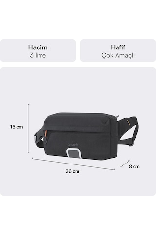 Mack Mce-1226 Explor Crossbody Seyahat Çantası Siyah