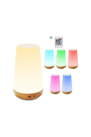 Uzaktan Kumandalı Dokunmatik Kontrollü Renkli Gece Lambası Rgb Renk Değiştiren Atmosfer Lambası Beyaz