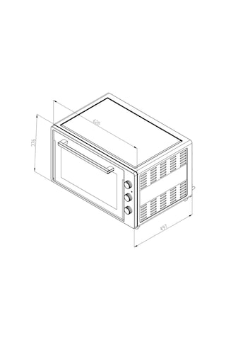Simfer 7032 70 L Turbo Çift Cam Midi Fırın Beyaz