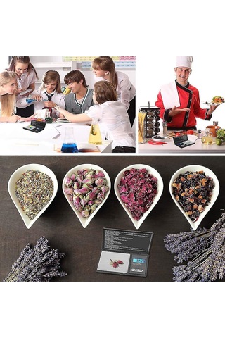 Yaleker El Tipi Hassas Dijital Terazi, 7 Ölçüm Birimi İle 0.03g-500g Aralığında, Lcd Ekranlı, Taşınabilir Gıda-malzeme Tartımı Çok Renkli