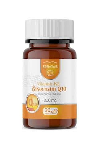 Erbatab Vitamin K2 Ve Koenzim Q10 30 Kapsül