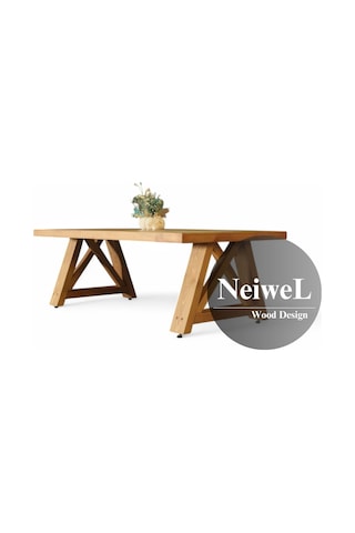 Neiwel Doif Doğal Ahşap Ofis Sehpa-70-160 Açık Ceviz