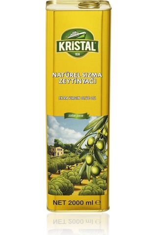Kristal Natürel Sızma Zeytinyağı Yumuşak Doğal Lezzet 2 Litre Teneke