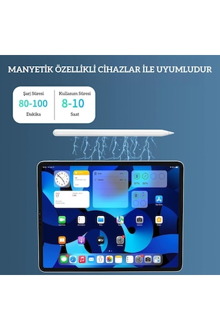 Apple Uyumlu iPad Air 4 5 Air 16 Pro 11 12.9 Mini 6 İle Kablosuz Şarj Palm Rejection Stylus Kalem