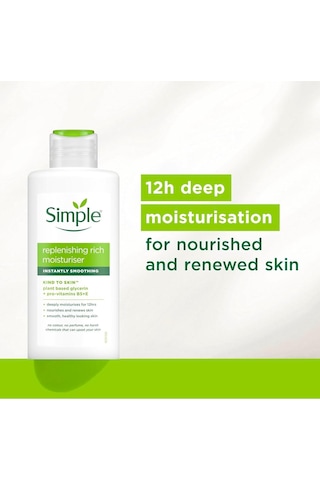 Simple Gliserin B5 ve E Vitamini İçeren Yoğun Nemlendirici Bakım Kremi 125 ML