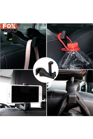 Oto Koltuk Arkası Telefon Tutucu Askılık Çok Renkli