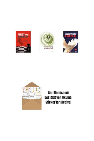 Hizmetkar Liderlik Cep Boy + İnsani Derinlik + Hizmetkâr Liderlik + Okuma Sticker'ları