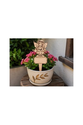 Arliadesign 4 Lü Peri Figürlü Ahşap Saksı Bitki Etiketi 13x30 Cm 3 Mm Mdf Bahçe Ve Çiçek Süsü