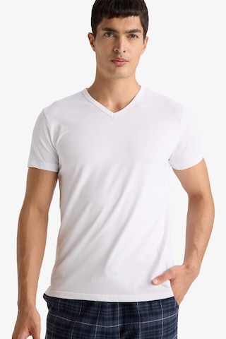 Defacto Slim Fit Dar Kesim V Yaka Üst L4884az25auwt34 Beyaz