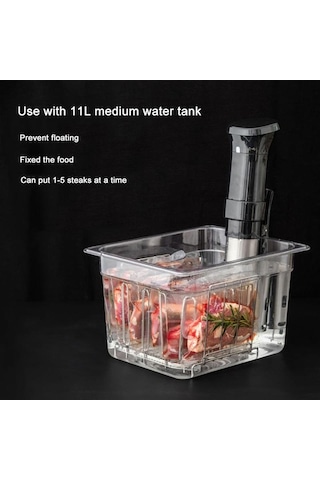 Sous Vide Raf Vakum Kese Ayırıcı 304 Paslanmaz Çelik Gıda Çerçevesi Daldırma Sirkülatörler İçin 11l 25l Konteyner Su İle Kullanın Paslanmaz Çelik