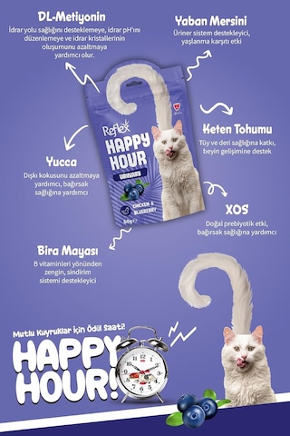 Happy Hour Üriner Sistem Tamamlayıcı Kedi Ödül Mamasi 60 Gr Tekli Paket