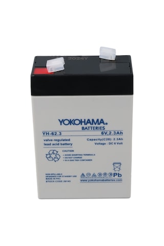 Yokohama Yh-62.3 6 Volt - 2.3 Amper Akü 90x43x38 Mm