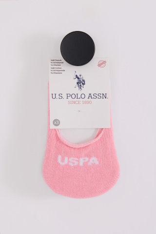 U.S. Polo Assn. U.s. Polo Assn Bebek Kız Bebek Pembebeyazgri Bebek Corap Pembe/beyaz/gri