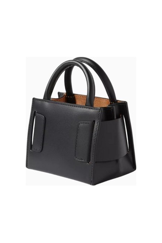 Boyy Micro Bobby Surreal Mini Calfskin, Deri Lüks Çanta Ve Zincirli Omuz Askısı Omuz Çantası Siyah