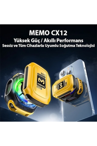 Memo Cx12 Pro 2000mah Bataryalı İ Manyetik Cep Telefon Soğutma