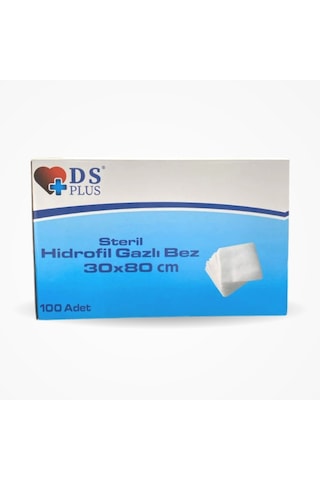 Damla Sağlık Steril Hidrofil Gazlı Bez 30x80 2parça - 100'lü Kutu