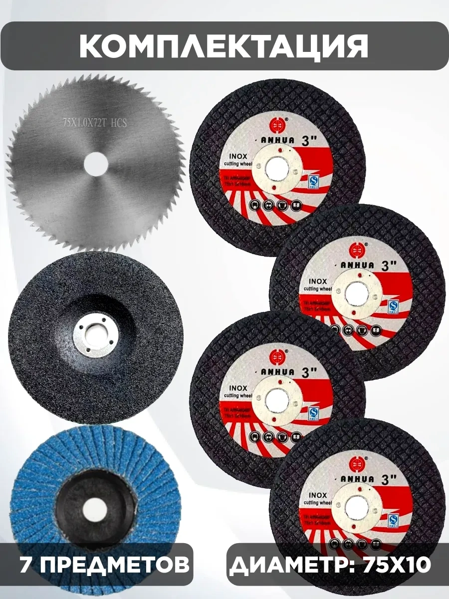 Project-x 76 Mm Mini Taşlama Makinesi İçin Kesme Ve Zımpara Diskleri Seti 231979010